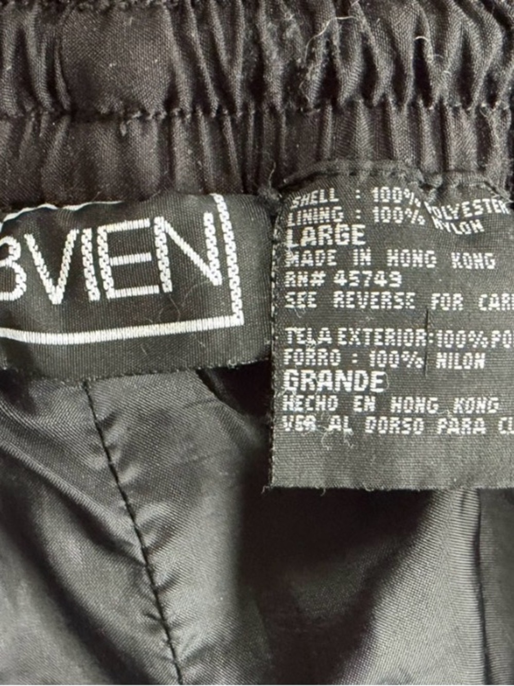 Vintage 80s 90s Windbreaker Track Suit Bomber Jacket & Pants Script Pattern L - Picture 13 of 16